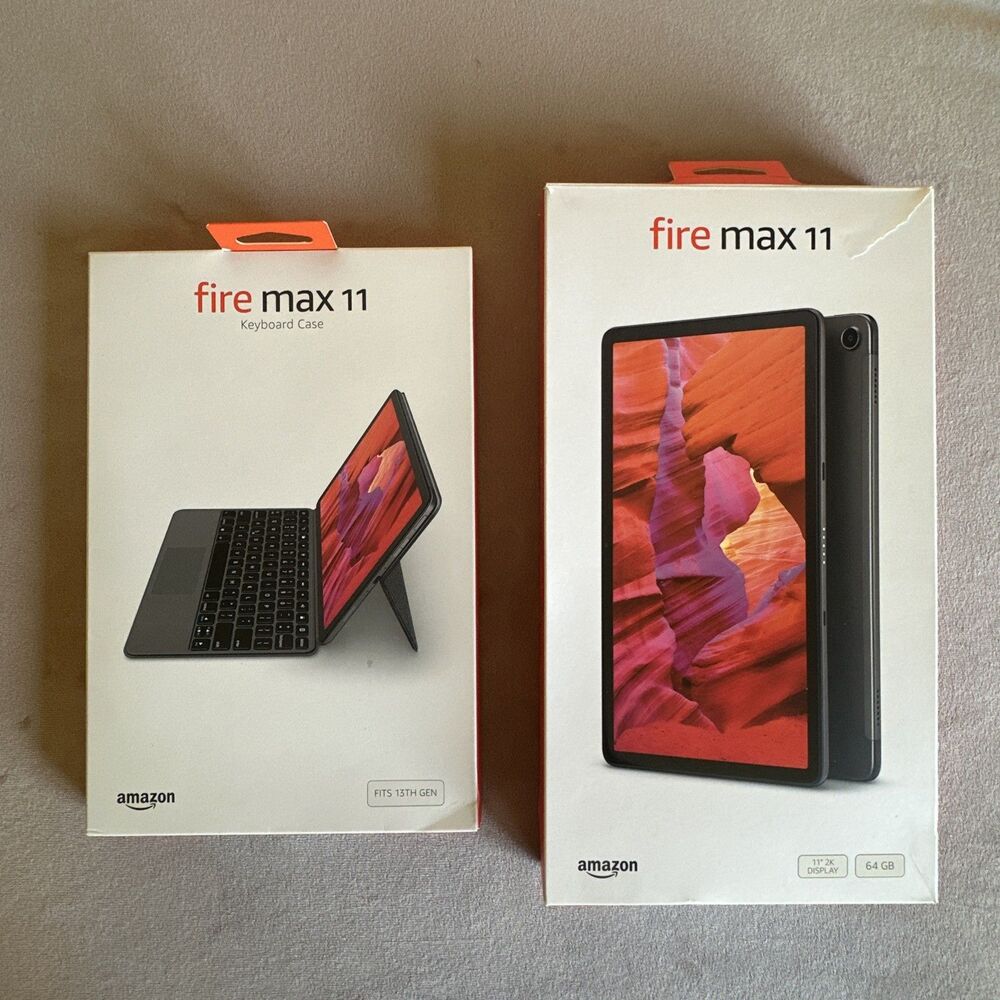 Amazon Fire Max 11 (13th Gen 2023) Tablet 64GB 11" 4GB RAM & Keyboard Bundle NEW
